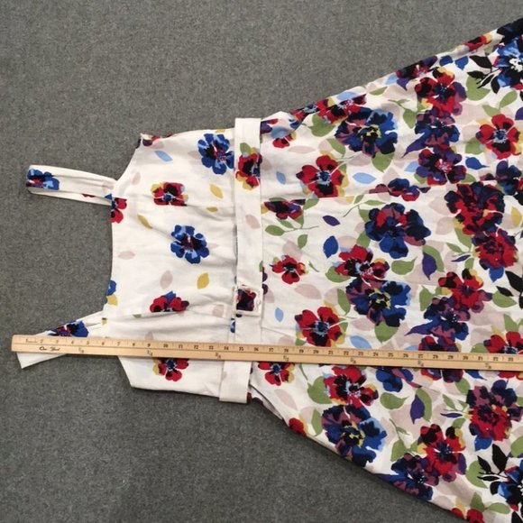 Lane Bryant Women’s Sz 16 Colorful Floral Linen Summer Dress - Picture 5 of 16